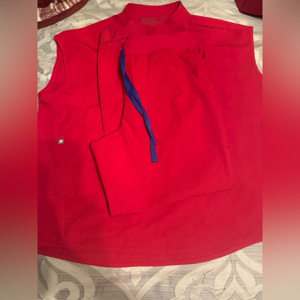 Winning red Figs Scrubs